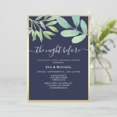 Das Abendessen vor der blauen Probe Einladung (Stehend Vorderseite)