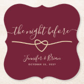 Das Abendessen vor der Burgunder Probe Untersetzer (Vorderseite)