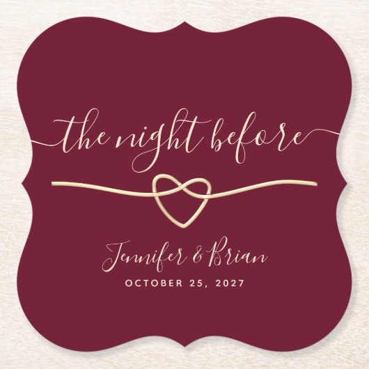 Das Abendessen vor der Burgunder Probe Untersetzer (Vorderseite)