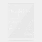 Das Abendessen vor der Champagner-Probe Acrylschild (Vorderseite)