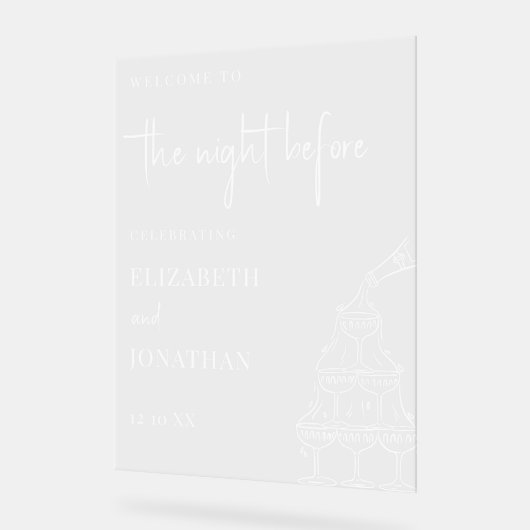 Das Abendessen vor der Champagner-Probe Acrylschild (Winkel)