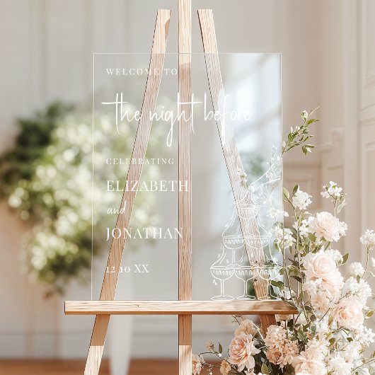 Das Abendessen vor der Champagner-Probe Acrylschild