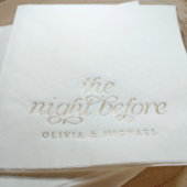 Das Abendessen vor der modernen Probe Gold Servietten Mit Folie