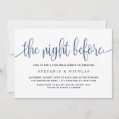 Das Abendessen vor der Navy Blue Script-Probe Einladung (Vorderseite)