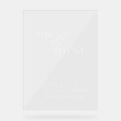 Das Abendessen vor der Probe - Akryllisches Zeiche Acrylschild (Vorderseite)