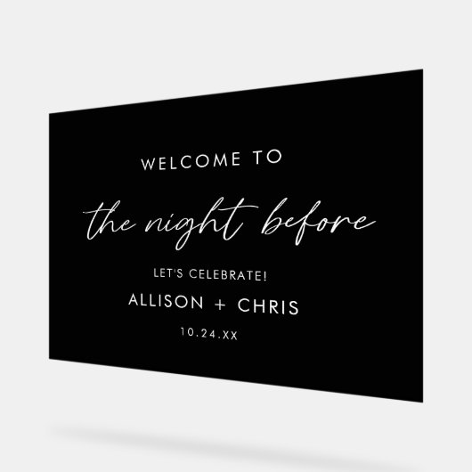 Das Abendessen vor der Probe ist herzlich willkomm Acrylschild (Winkel)