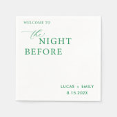 Das Abendessen vor der Probe ist nach Maß Serviette (Vorderseite)