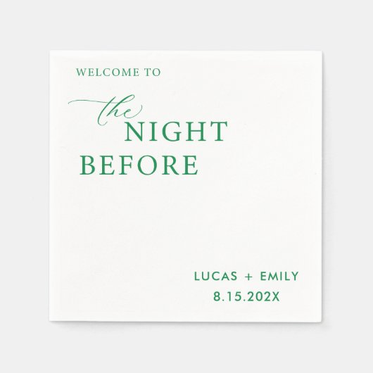 Das Abendessen vor der Probe ist nach Maß Serviette (Vorderseite)