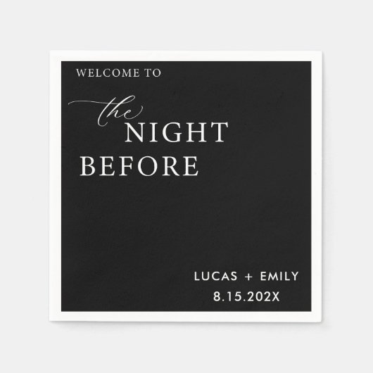 Das Abendessen vor der Probe ist nach Maß Serviette (Vorderseite)