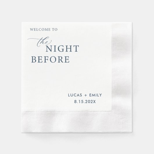 Das Abendessen vor der Probe ist nach Maß Serviette (Vorderseite)