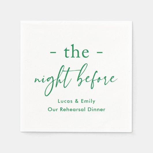 Das Abendessen vor der Probe ist nach Maß Serviette (Vorderseite)