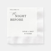 Das Abendessen vor der Probe ist nach Maß Serviette (Vorderseite)