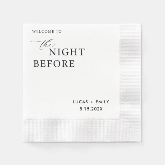 Das Abendessen vor der Probe ist nach Maß Serviette (Vorderseite)