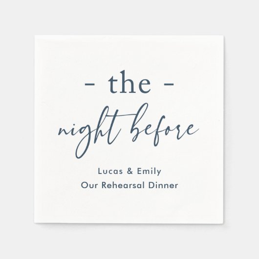 Das Abendessen vor der Probe ist nach Maß Serviette (Vorderseite)