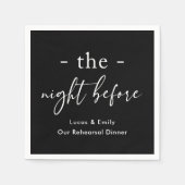 Das Abendessen vor der Probe ist nach Maß Serviette (Vorderseite)