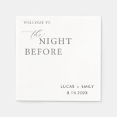 Das Abendessen vor der Probe ist nach Maß Serviette (Vorderseite)