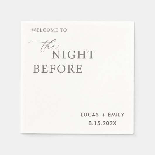 Das Abendessen vor der Probe ist nach Maß Serviette (Vorderseite)