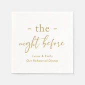 Das Abendessen vor der Probe ist nach Maß Serviette (Vorderseite)