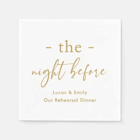 Das Abendessen vor der Probe ist nach Maß Serviette (Vorderseite)