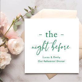 Das Abendessen vor der Probe ist nach Maß Serviette