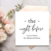 Das Abendessen vor der Probe ist nach Maß Serviette