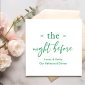 Das Abendessen vor der Probe ist nach Maß Serviette