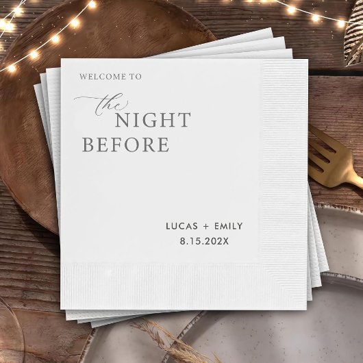 Das Abendessen vor der Probe ist nach Maß Serviette