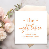 Das Abendessen vor der Probe ist nach Maß Serviette