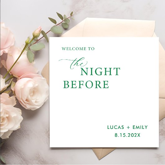 Das Abendessen vor der Probe ist nach Maß Serviette