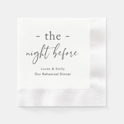 Das Abendessen vor der Probe ist nach Maß Serviette (Vorderseite)