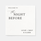 Das Abendessen vor der Probe ist nach Maß Serviette (Vorderseite)