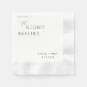 Das Abendessen vor der Probe ist nach Maß Serviette (Vorderseite)