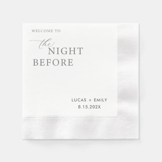 Das Abendessen vor der Probe ist nach Maß Serviette (Vorderseite)