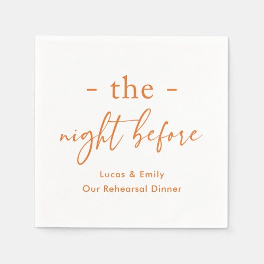 Das Abendessen vor der Probe ist nach Maß Serviette (Vorderseite)