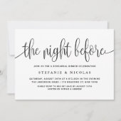 Das Abendessen vor der Probe mit schwarzem Skript Einladung (Vorderseite)