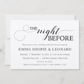 Das Abendessen vor der rustikalen Probe Einladung (Vorderseite)