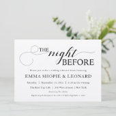 Das Abendessen vor der rustikalen Probe Einladung (Stehend Vorderseite)