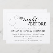 Das Abendessen vor der rustikalen Probe Einladung (Vorne/Hinten)