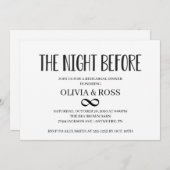 Das Abendessen vor der unendlichen Probe Einladung (Vorne/Hinten)