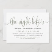 Das Abendessen vor grüner Script-Probe Einladung (Vorderseite)