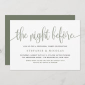 Das Abendessen vor grüner Script-Probe Einladung (Vorne/Hinten)