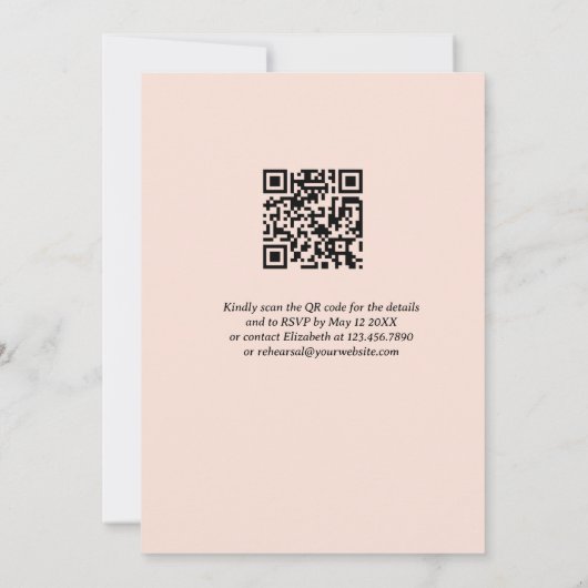 Das Abendessen vor QR-Code-Probe Einladung (Rückseite)