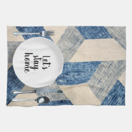 Das Abendessen wird Abstrakt in Blau serviert Geschirrtuch