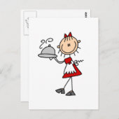 Das Abendessen wird als Dessert serviert. Postkarte (Vorne/Hinten)