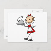 Das Abendessen wird als Dessert serviert. Postkarte (Vorne/Hinten)