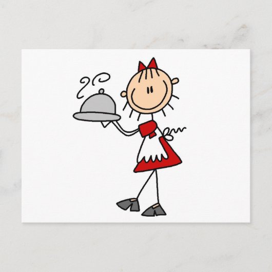 Das Abendessen wird als Dessert serviert. Postkarte (Vorderseite)