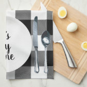 Das Abendessen wird am Buffalo Kariert Geschirrtuch (Viertel Falte)