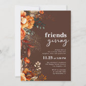 Das Abendessen wird in Blumenbraun serviert Einladung (Vorderseite)
