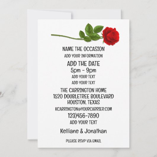 DAS ABENDESSEN WIRD SERVIERT EINLADUNG (Rückseite)