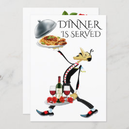 DAS ABENDESSEN WIRD SERVIERT EINLADUNG